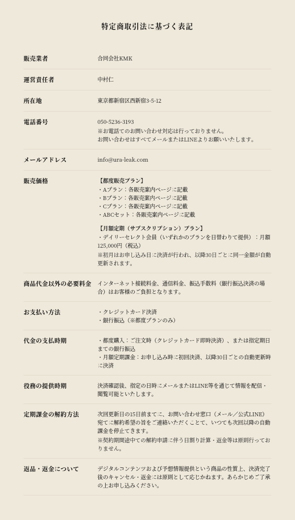 特定商取引に基づく表記画像